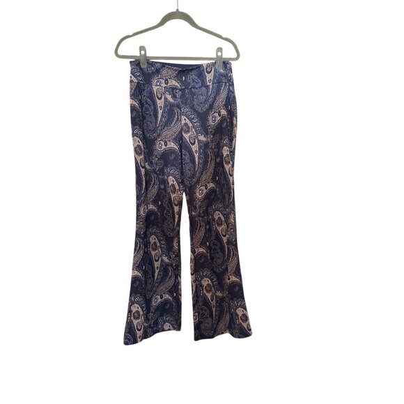 Maeve Pants - Anthropologie Maeve Maria Paisley Blue Wide Leg Boho Pant Womens Size 10